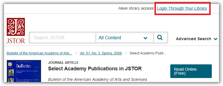 JSTOR Login Guide | The Online Library